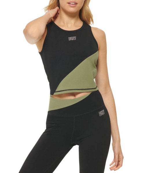 Women's Colorblocked Cropped Tank Top