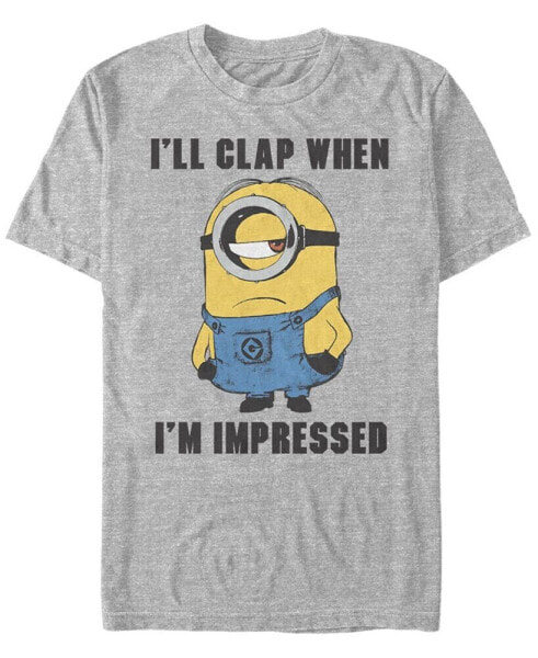 Minions Illumination Men's Despicable Me Painted I'll Clap Wen Impressed Short Sleeve T-Shirt