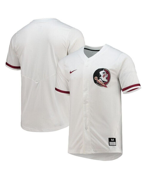 Men's White Florida State Seminoles Full-Button Replica Softball Jersey