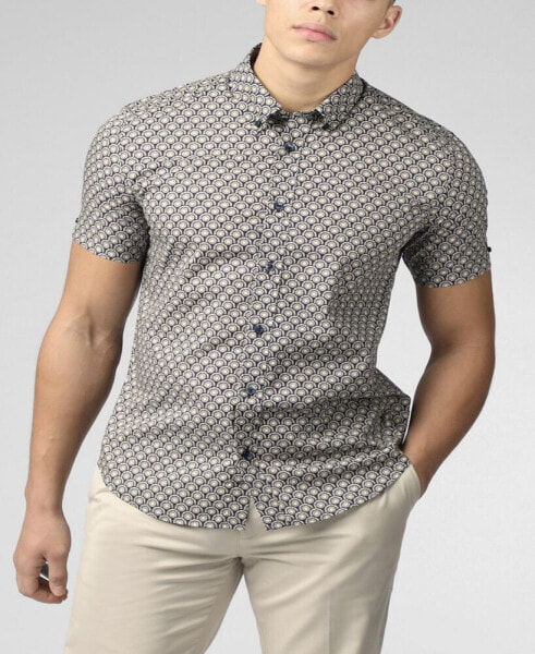 Men's Block Geo Print Short Sleeve Shirt