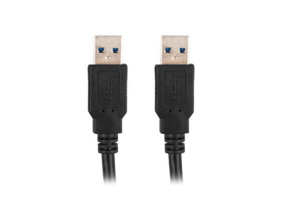 Lanberg CA-USBA-30CU-0018-BK - 1.8 m - USB A - USB A - USB 3.2 Gen 1 (3.1 Gen 1) - 5000 Mbit/s - Black