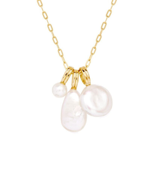 brook & york florence Imitation Pearl Charm Pendant Necklace