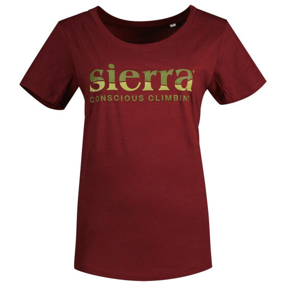 SIERRA CLIMBING Burgundy short sleeve T-shirt