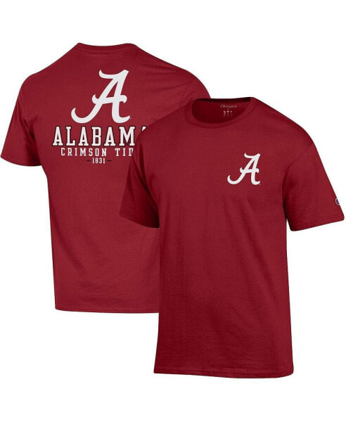 Men's Crimson Alabama Crimson Tide Team Stack 2-Hit T-shirt