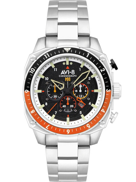 AVI-8 AV-4100-11 Mens Watch Hawker Hunter Dual Time Chronograph 43mm 5ATM