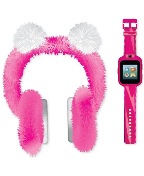 Kid's Pink Silicone Strap Smart Watch 42mm Gift Set