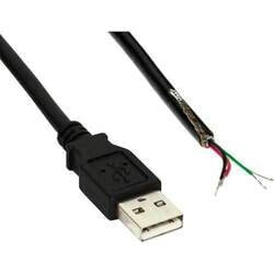 InLine USB 2.0 Cable Type A male / open end - black - 2m