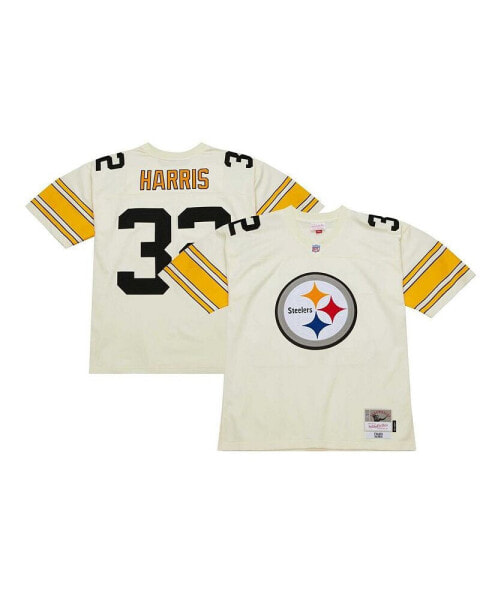 Men's Franco Harris Cream Pittsburgh Steelers Chainstitch Legacy Jersey