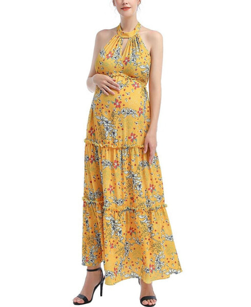 Maternity Soleil Floral Print Maxi Dress