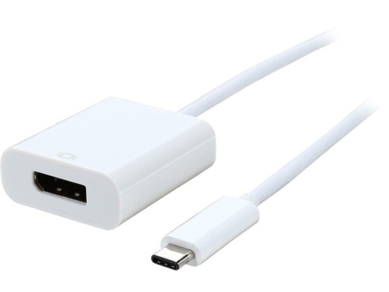 Coboc AD-ALT-C2DP-6WH 6inch White DisplayPort ALT USB 3.1 Type C to DisplayPort