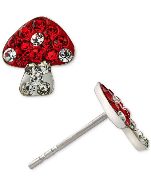 Crystal Mushroom Stud Earrings in Sterling Silver, Created for Macy's