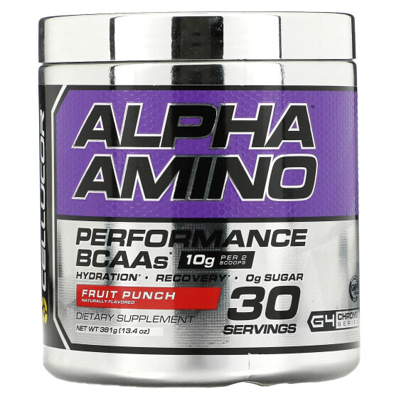 Cellucor, Alpha Amino, аминокислоты с разветвлённой цепью для производительности, фруктовый пунш, 13,4 унц. (381 г)