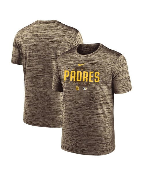 Men's Brown San Diego Padres Authentic Collection Velocity Performance Practice T-shirt