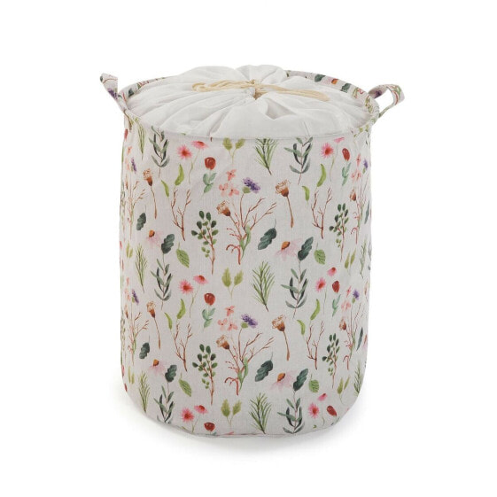 Laundry basket Versa Flowers Polyester Textile (38 x 48 x 38 cm)