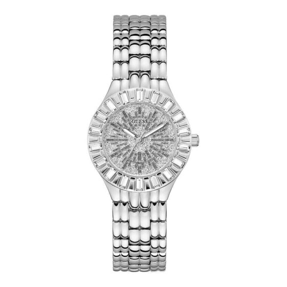 Guess Damen Armbanduhr Firework Kristallsteine silber 34 mm GW0602L1