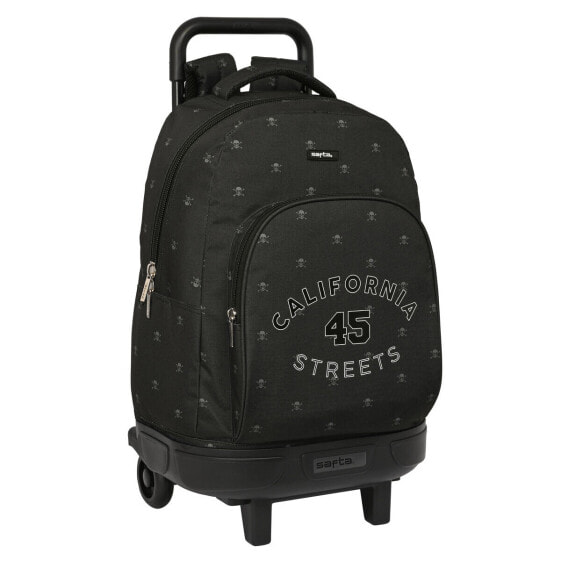 Детский рюкзак на колесиках Safta California Чёрный 33 X 45 X 22 см