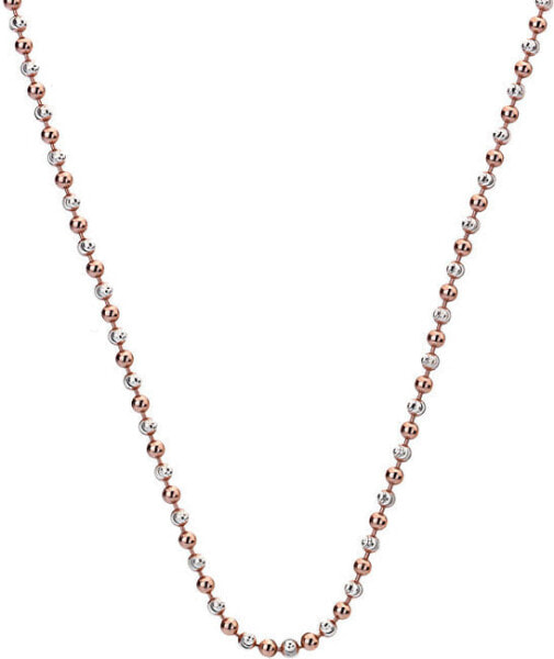 Silver chain Emozioni Silver and Rose Gold Bead CH020