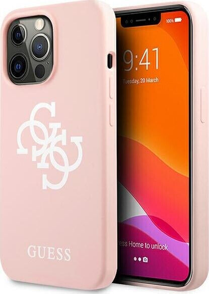 Guess Guess GUHCP13LLS4GWPI iPhone 13 Pro / 13 6,1" różowy/pink hard case Silicone 4G Logo