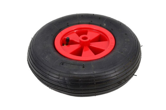 Колесо awtools для садовой тачки Пневматическая 300-миллиметровая пластиковая шина обод 2-ypited красная шина
