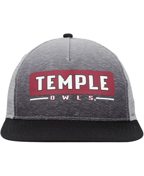 Men's Gray Temple Owls Snapback Hat