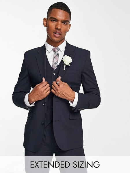 Noak 'Camden' super skinny premium fabric suit jacket in navy with stretch