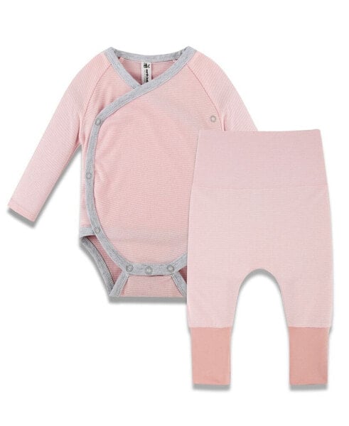 Baby Girls Bodysuit and Pants, 2 Piece Set