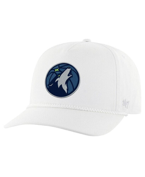 Men's White Minnesota Timberwolves Core Logo Rope Hitch Adjustable Hat