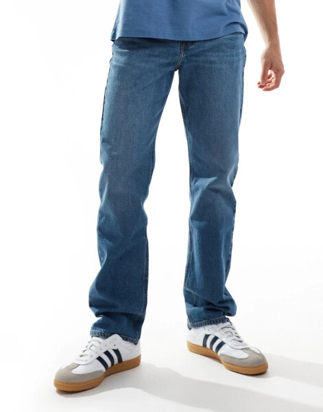 Lee West relaxed straight fit jeans in mid wash