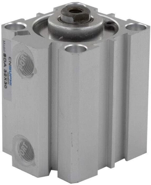 WNJ-TOOL, 1 x pneumatic cylinder SDA type 32 mm bore 5/10/15/20/25/30/40/50 mm hub aluminium alloy double-acting compressed air cylinder (size: SDA32x5).