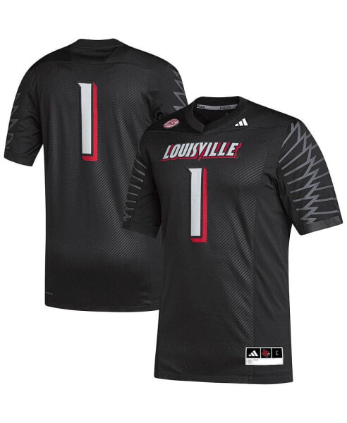 Men's #1 Black Louisville Cardinals Premier Football Jersey