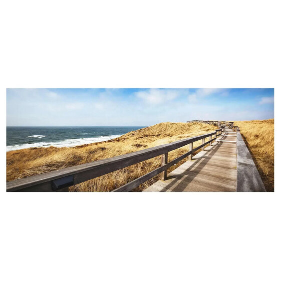 Glasbild Dünenweg an der Nordsee