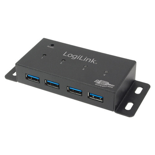 USB-концентратор LogiLink UA0149 - USB 3.2 Gen 1 (3.1 Gen 1) Type-A - 5000 Mbit/s - Grey - 230 V - 3.5 A