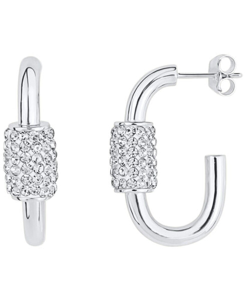 Crystal J Gold-Plated Hoop Earring