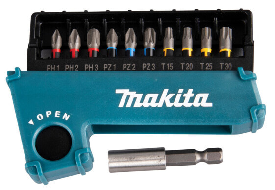 Makita E-03567 - 11 pc(s) - PH 1 - PH 2 - PH 3 - PZ 1 - PZ 2 - PZ 3 - T15 - T20 - T25 - T30 - 1/4 - 98 mm