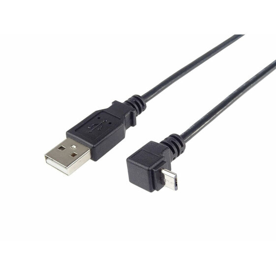 Универсальный кабель USB-MicroUSB ku2m1f-90 Чёрный 1 m (Пересмотрено A)