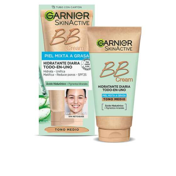 BB крем для жирной и комбинированной кожи Garnier SKINACTIVE SPF25 #средний 50 мл