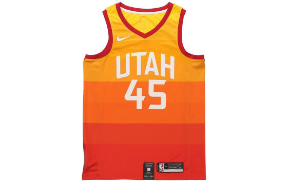 Майка баскетбольная Nike NBA SW 19-20 Utah Jazz Mitchell 45 Orange (мужская)