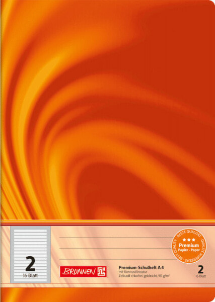 Brunnen 10-44 702 02 - Orange - 16 sheets - Lined paper - A4 - 90 g/m² - FSC