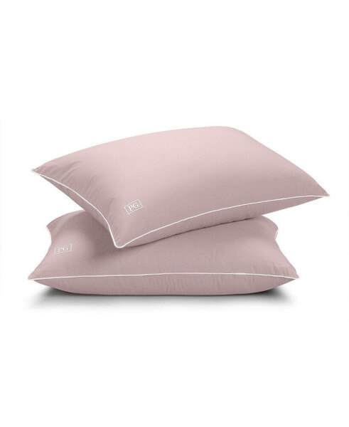Down Alternative Pillow and Removable Pillow Protector, King, Pink