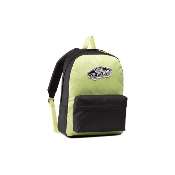 Мужской спортивный рюкзак черный зеленый с отделением Vans Realm Backpack