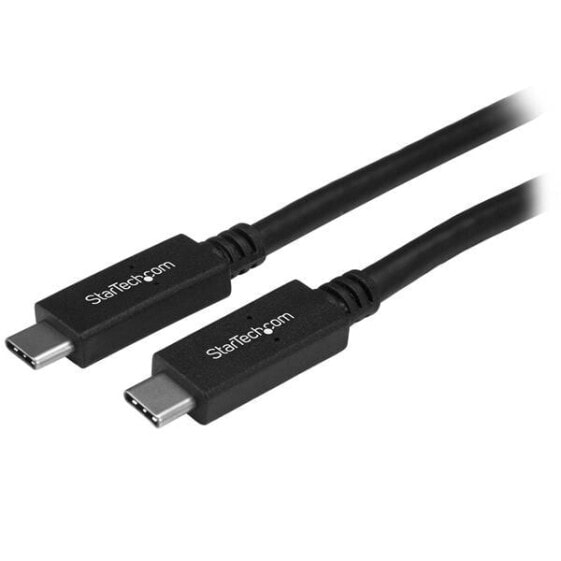 StarTech.com USB-C to USB-C Cable - M/M - 1 m (3 ft.) - USB 3.0 (5Gbps), 1 m, USB C, USB C, USB 3.2 Gen 1 (3.1 Gen 1), Male/Male, Black