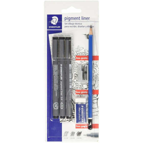 Постоянный маркер Staedtler 308 SBK3P2 Чёрный (3 Предметы)