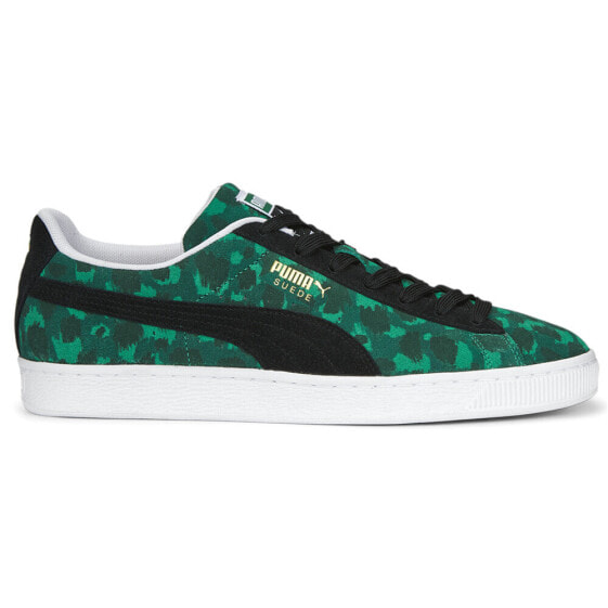 Puma Suede Animal Lace Up Womens Green Sneakers Casual Shoes 39110803