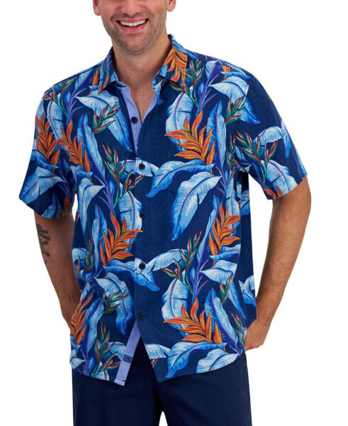 Men's Hot Tropics Floral-Print Button-Down Shirt