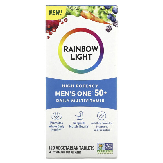 Men's One 50+ Daily Multivitamin, High Potency, 120 Vegetarian Tablets