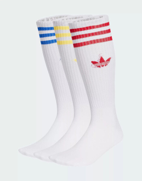 adidas Originals Solid crew socks 3 Pairs in white