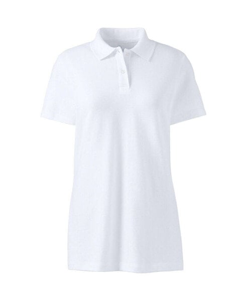 Women's Short Sleeve Basic Mesh Polo Shirt