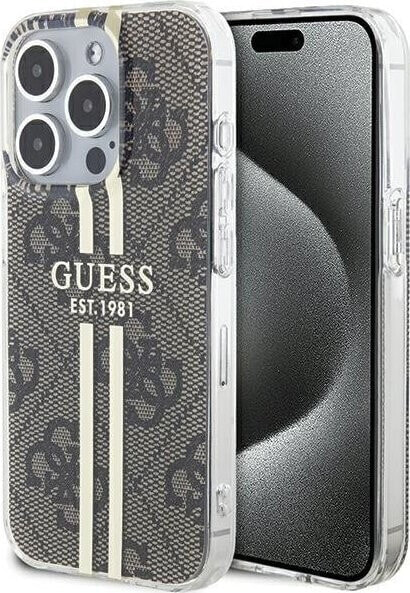 Guess Guess GUHCP15XH4PSEGW iPhone 15 Pro Max 6.7" brązowy/brown hardcase IML 4G Gold Stripe