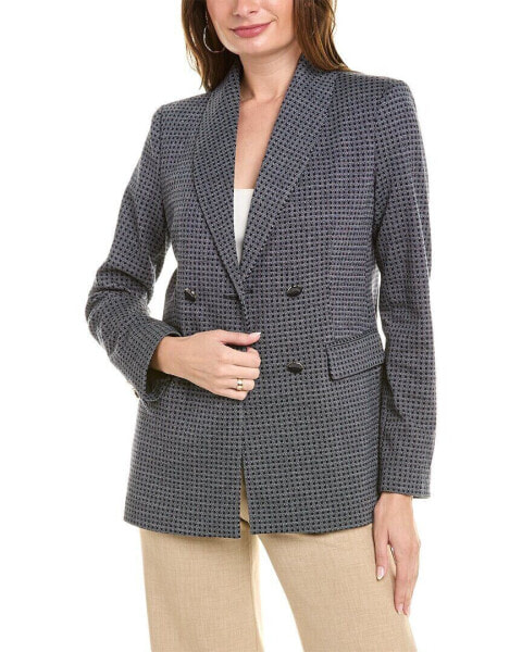 T Tahari Shawl Collar Blazer Women's Blue 8