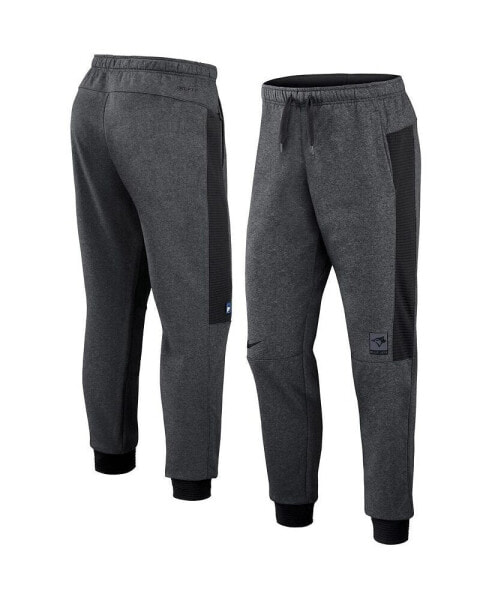 Men's Heathered Gray, Black Toronto Blue Jays Authentic Collection Flux Performance Jogger Pants